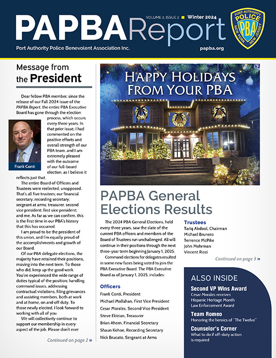 PAPBA Report – Winter 2024